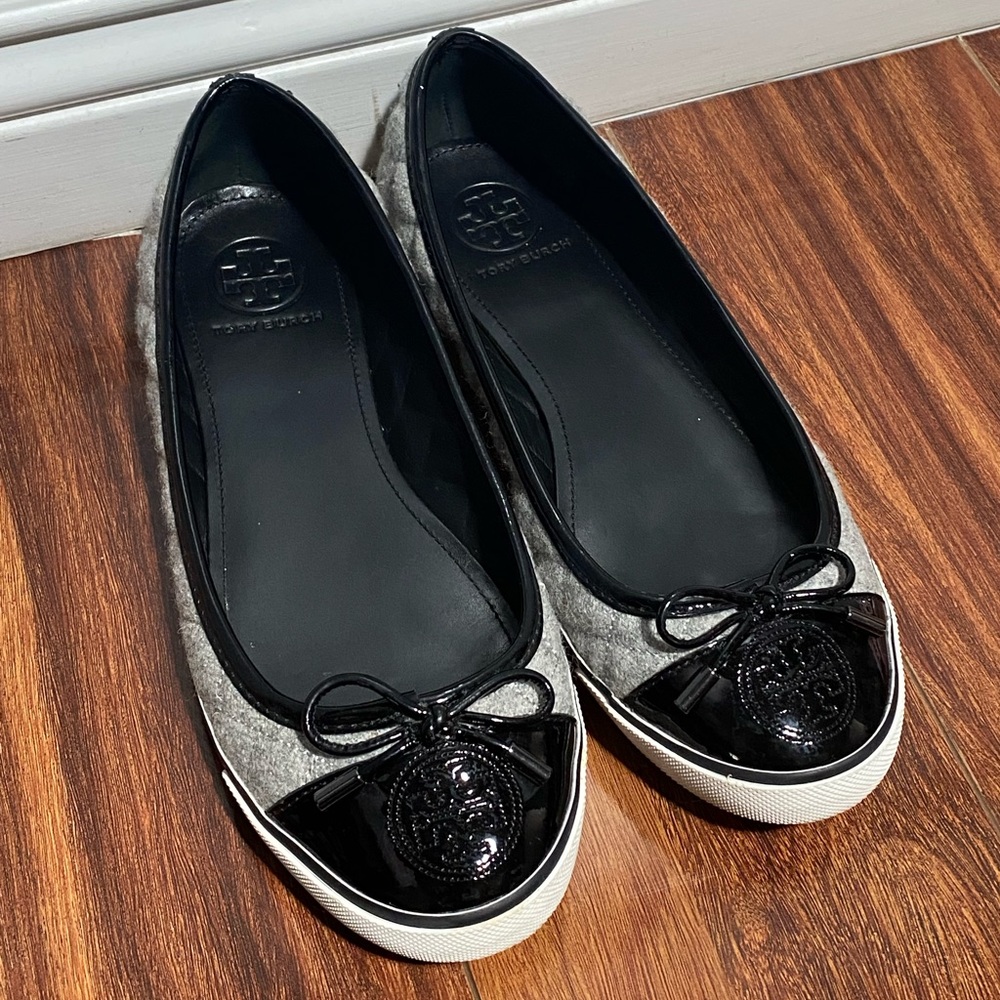 Tory Burch Skylar Quilted Wool Sport Sneaker Flats